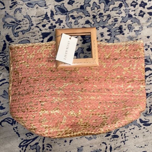 Antik Kraft Printed Straw Tote Bag! - Picture 6 of 12